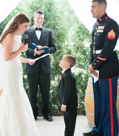 Stepmom delivers special wedding vows to four-year-old – his reaction breaks my heart